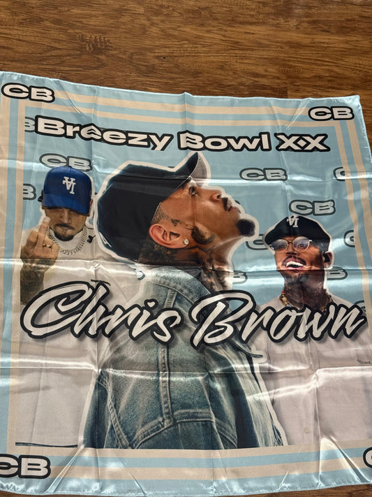 Chris Brown-Breezy Bowl scarf light blue