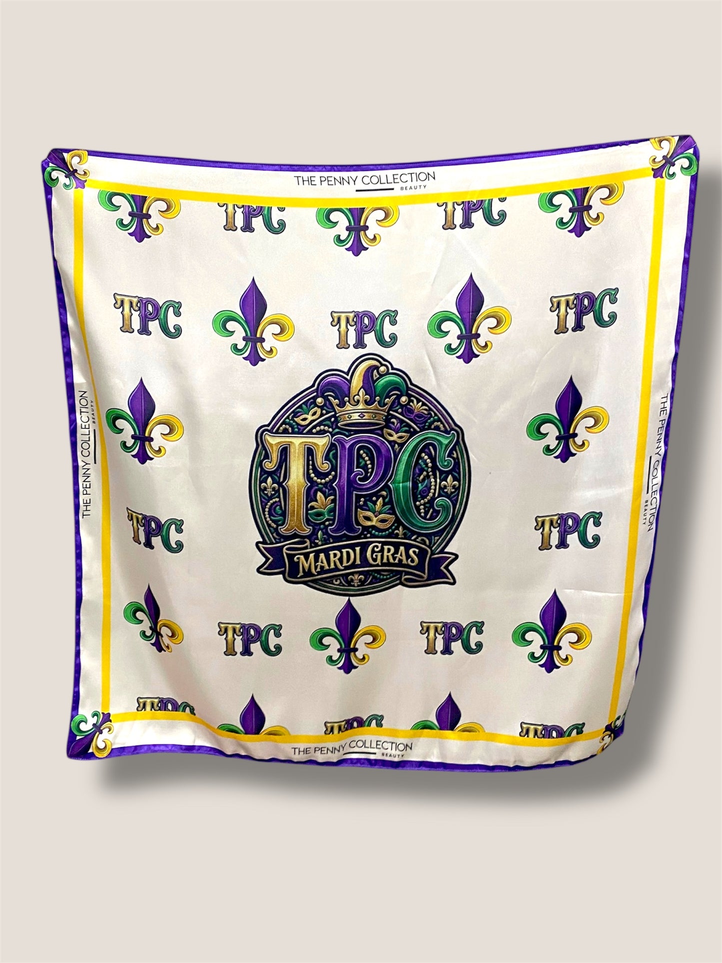 Custom TPC Mardi Gras Silk Scarf